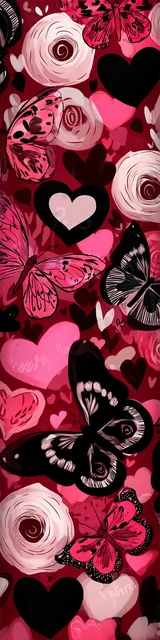 Free butterfly bookmarks of a butterflies in black and red